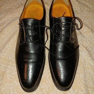 Carlos Santana Black Leather Dress Shoe Size 11.5D